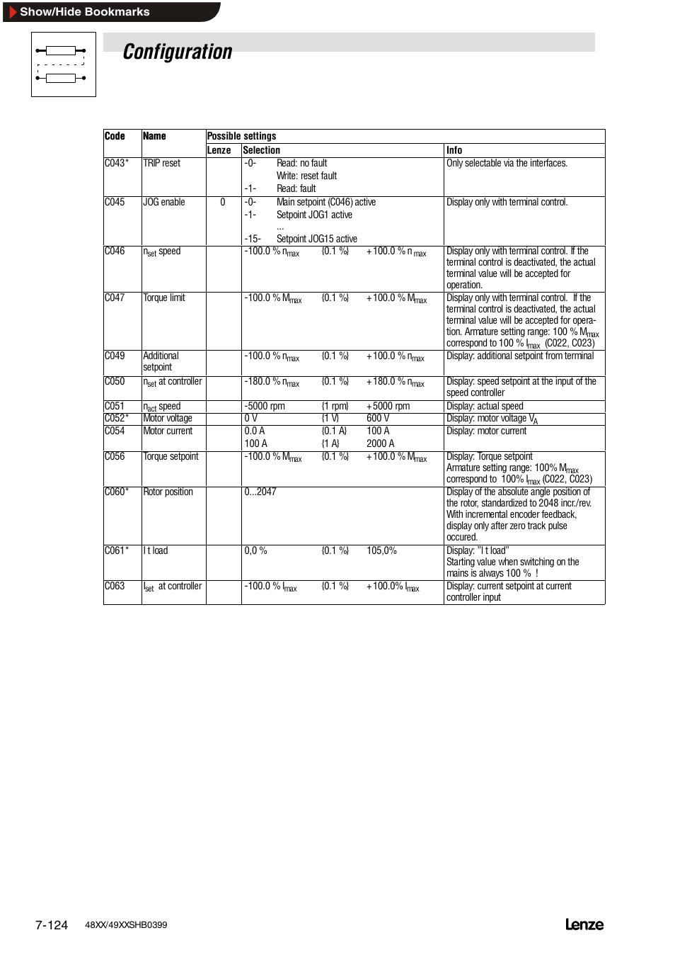 Configuration | Lenze EDS4900U-REG User Manual | Page 215 / 342