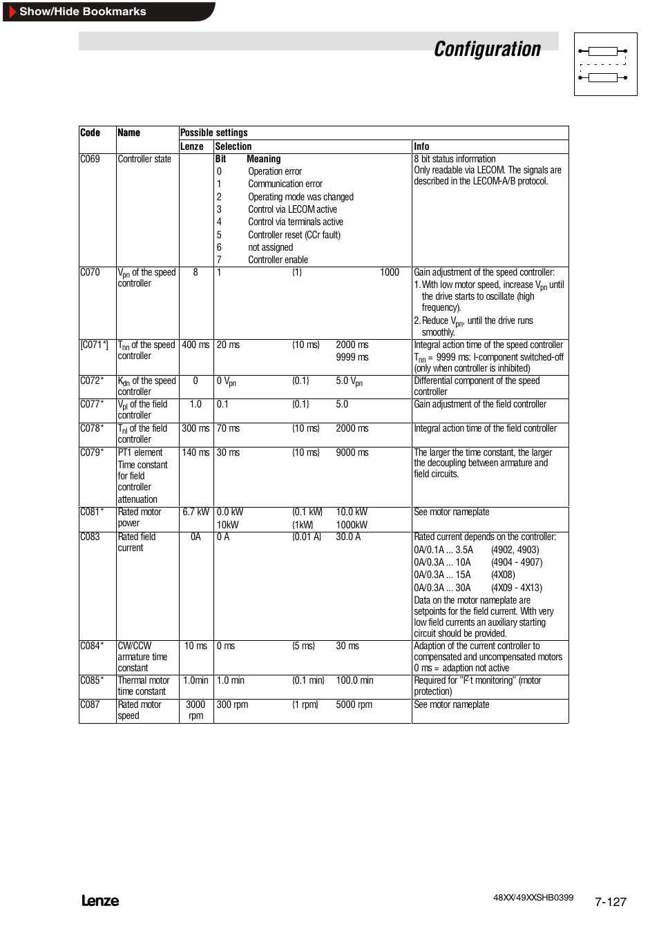 Configuration | Lenze EDS4900U-REG User Manual | Page 218 / 342