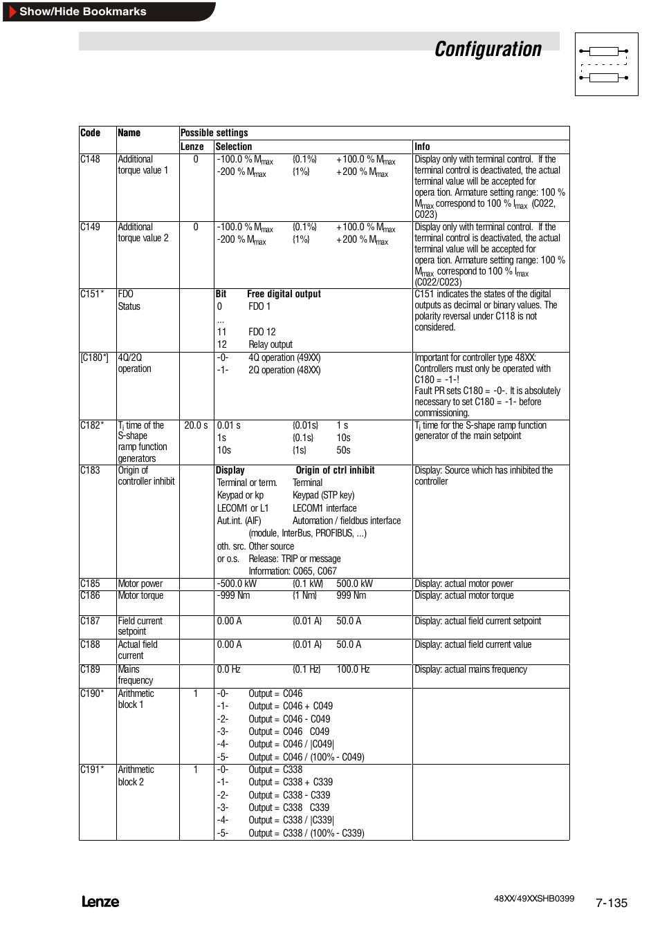 Configuration | Lenze EDS4900U-REG User Manual | Page 226 / 342
