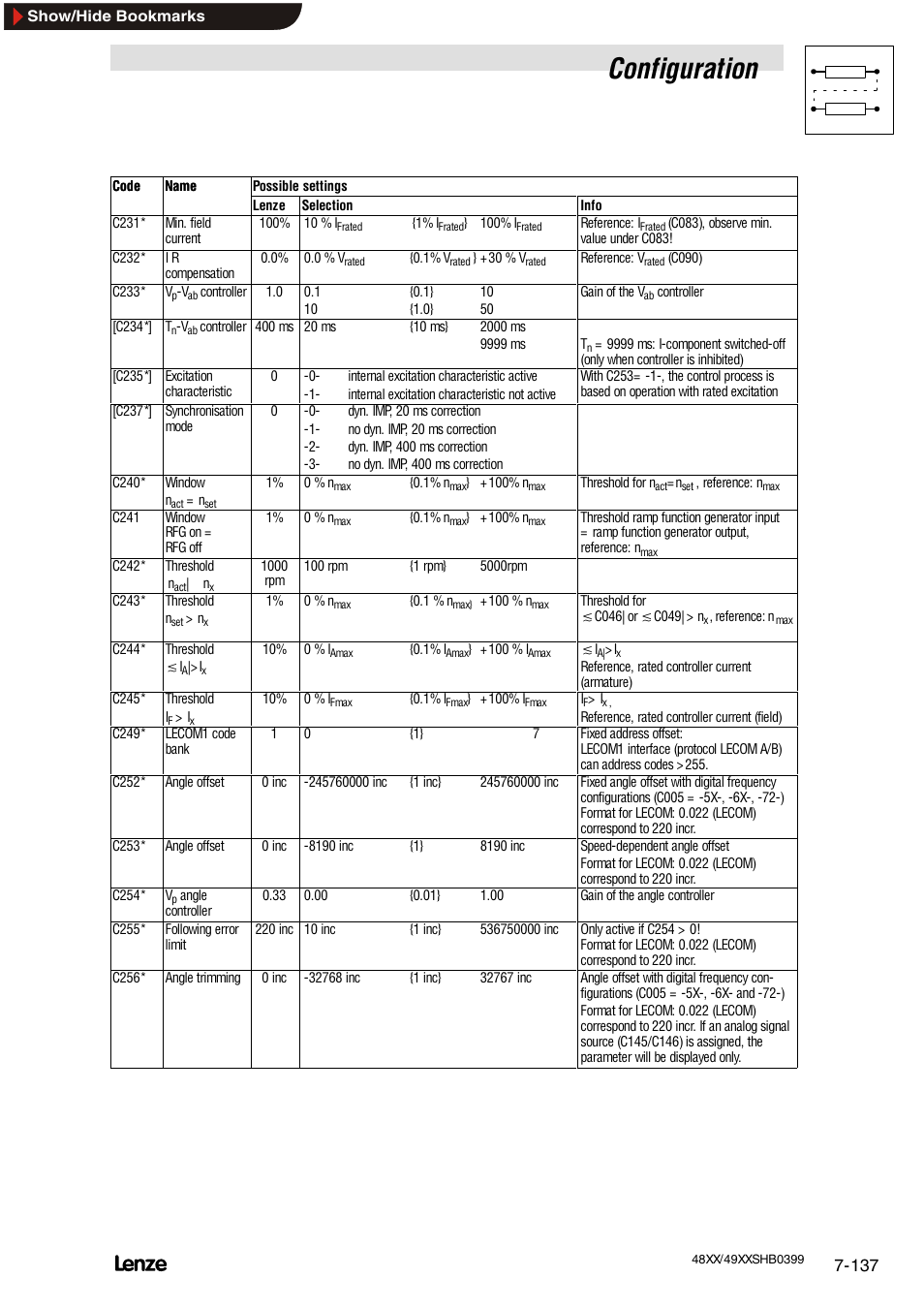 Configuration | Lenze EDS4900U-REG User Manual | Page 228 / 342