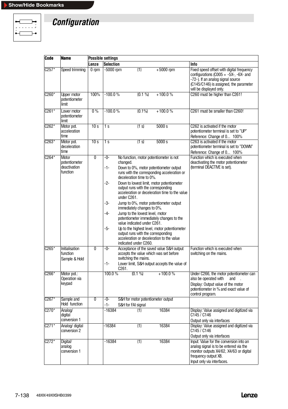 Configuration | Lenze EDS4900U-REG User Manual | Page 229 / 342