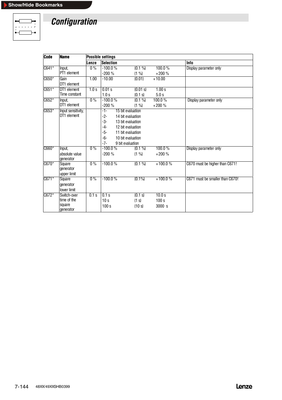 Configuration | Lenze EDS4900U-REG User Manual | Page 235 / 342