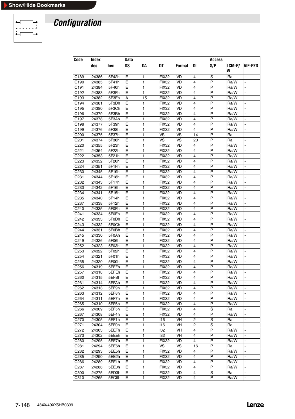 Configuration | Lenze EDS4900U-REG User Manual | Page 239 / 342