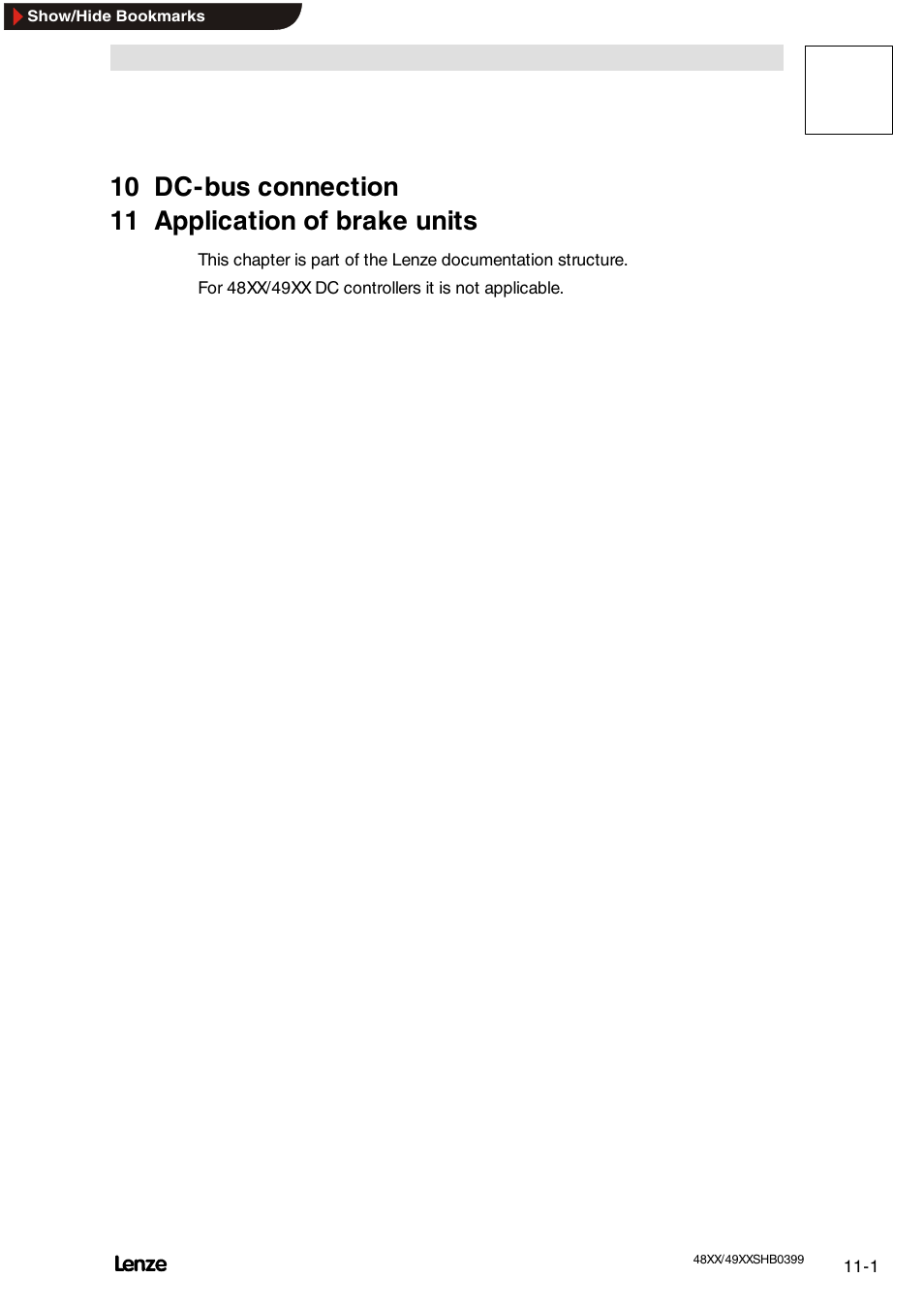 Application of brake units, Dc bus connection | Lenze EDS4900U-REG User Manual | Page 258 / 342