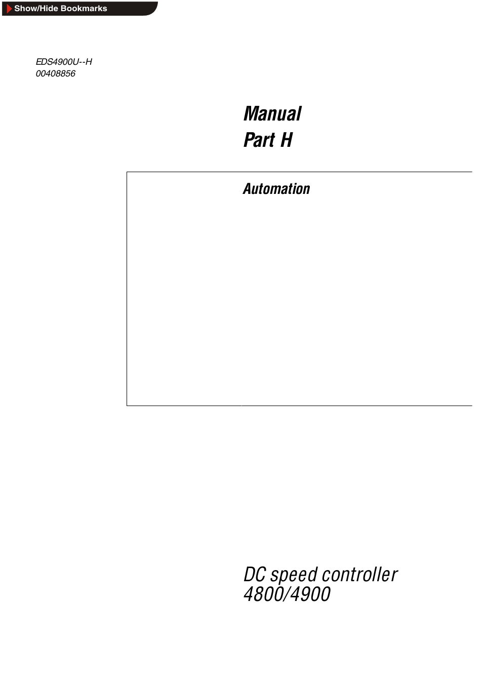 Part h, Manual part h | Lenze EDS4900U-REG User Manual | Page 259 / 342