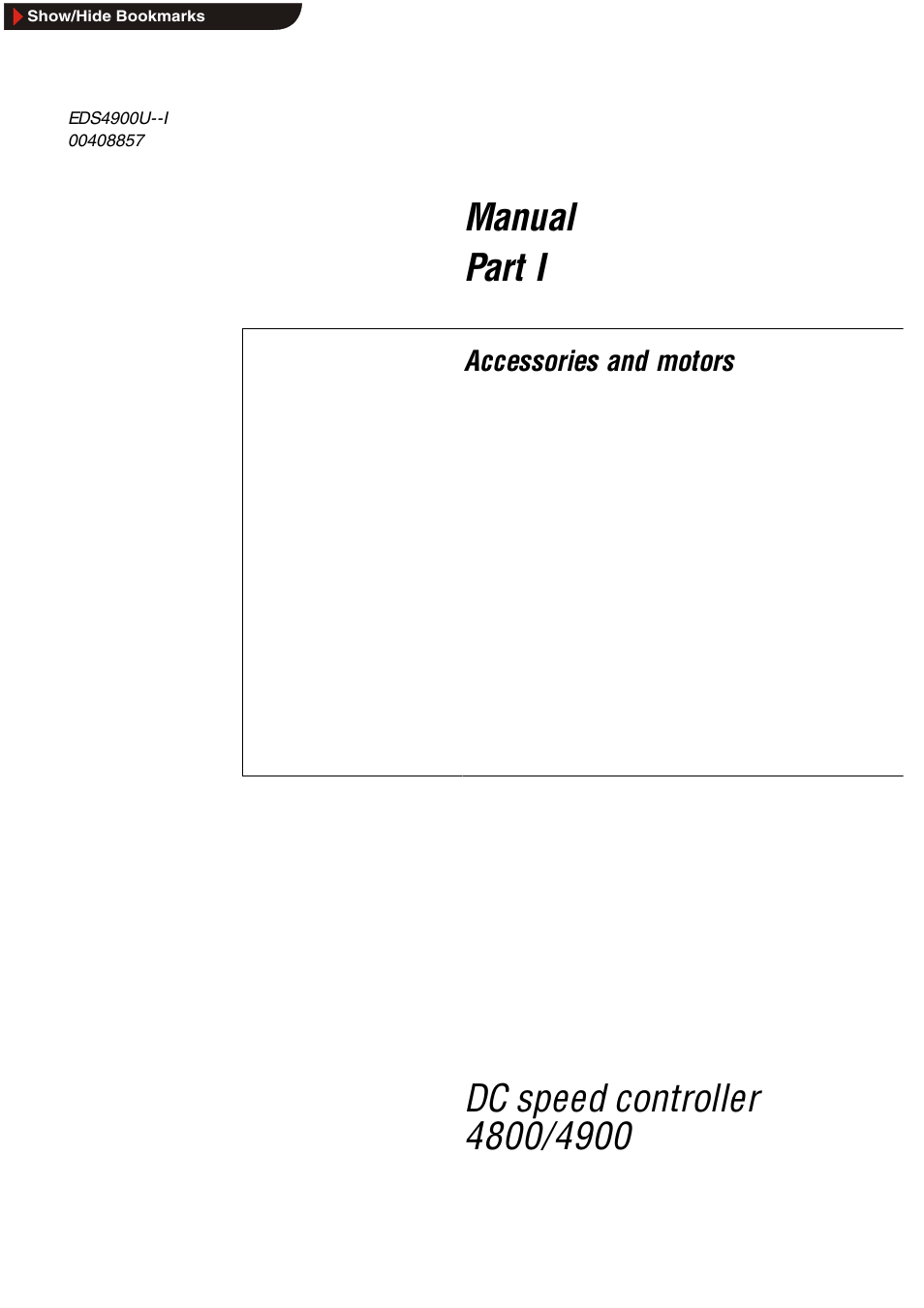 Manual part i | Lenze EDS4900U-REG User Manual | Page 269 / 342