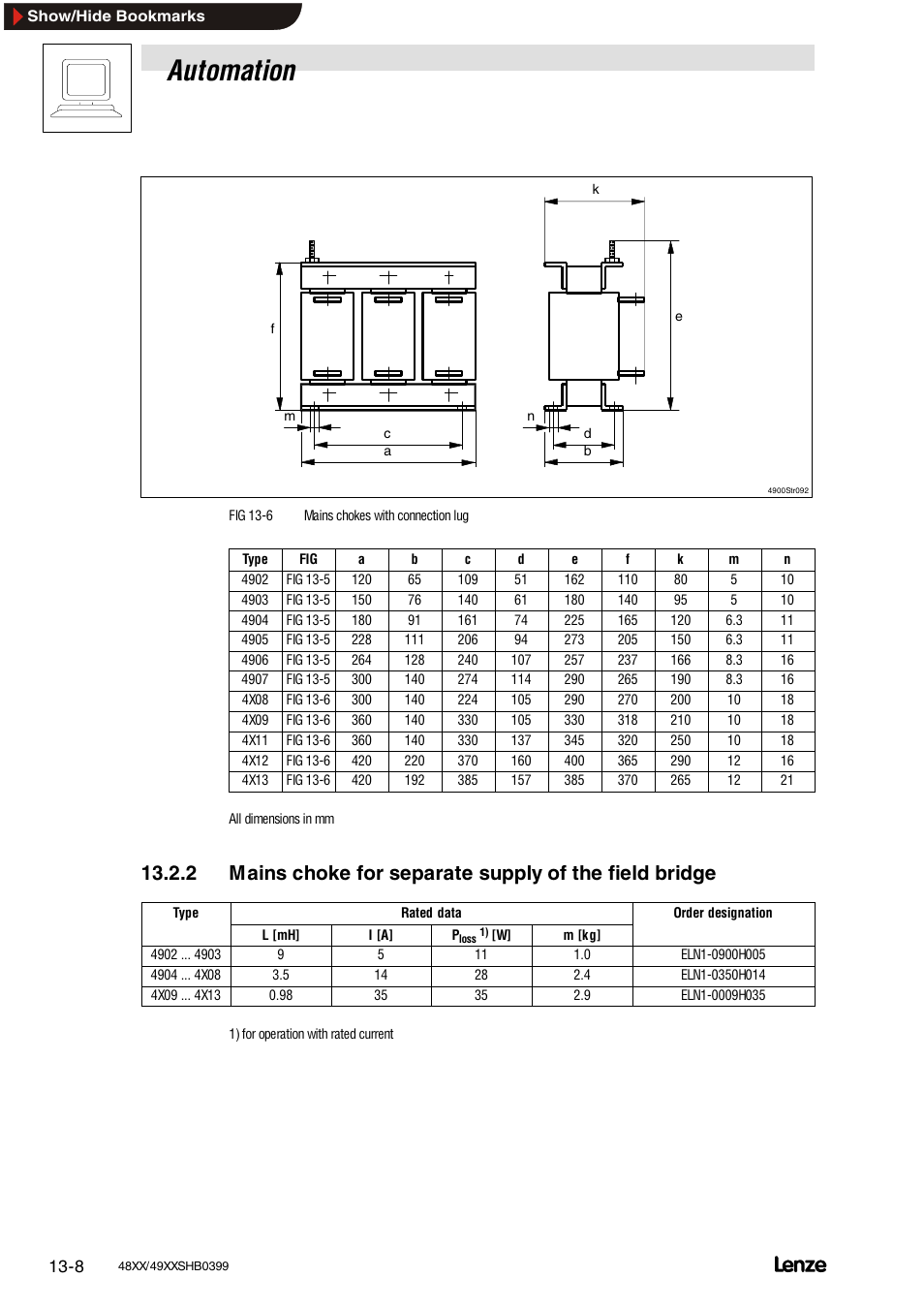 Automation | Lenze EDS4900U-REG User Manual | Page 278 / 342