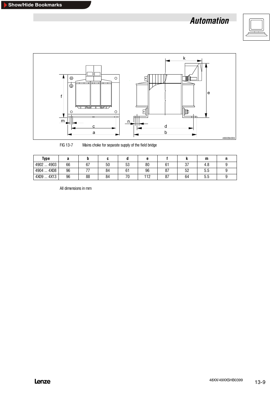 Automation | Lenze EDS4900U-REG User Manual | Page 279 / 342