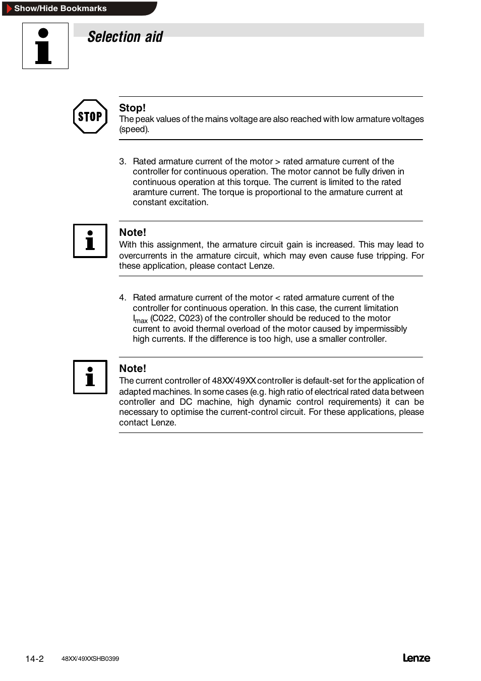 Selection aid | Lenze EDS4900U-REG User Manual | Page 290 / 342