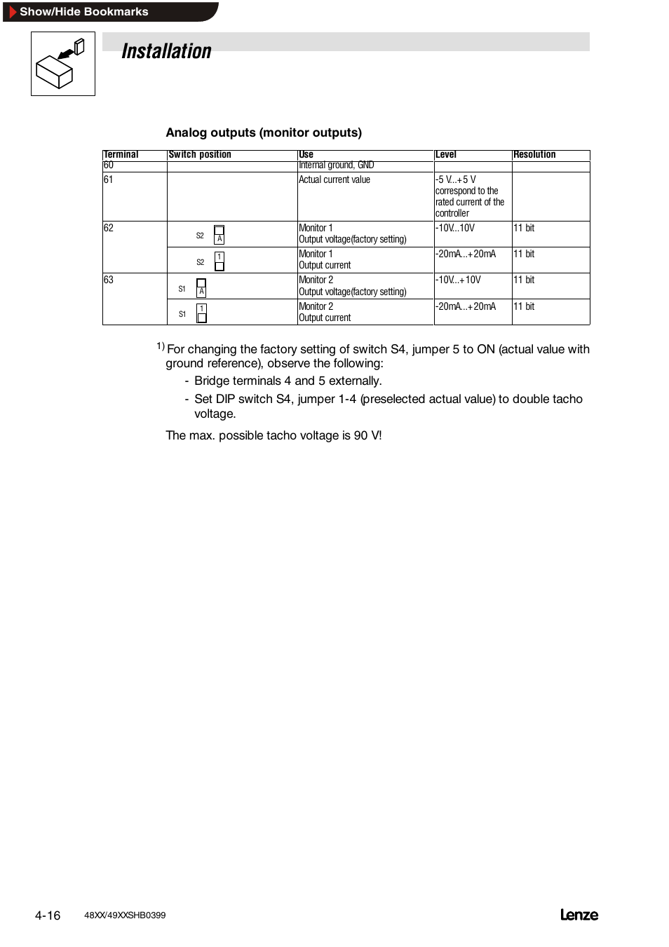 Installation | Lenze EDS4900U-REG User Manual | Page 54 / 342