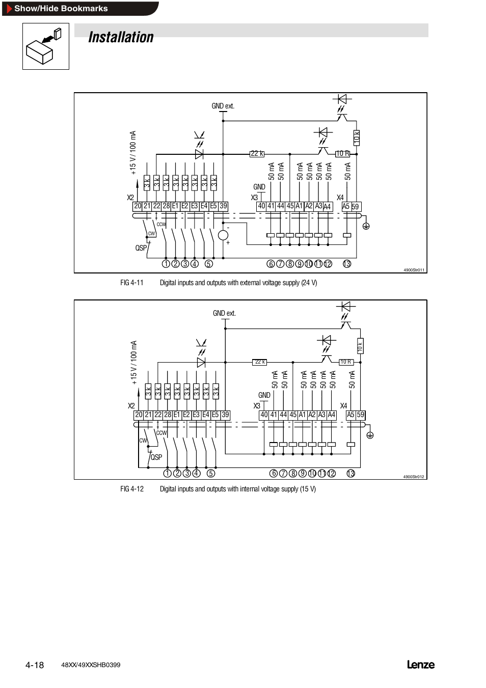 Installation | Lenze EDS4900U-REG User Manual | Page 56 / 342