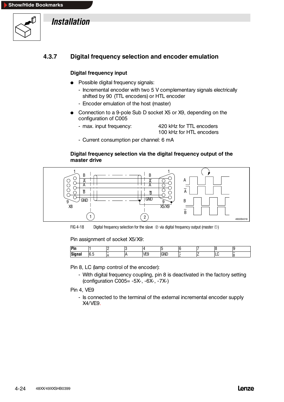 Installation | Lenze EDS4900U-REG User Manual | Page 62 / 342