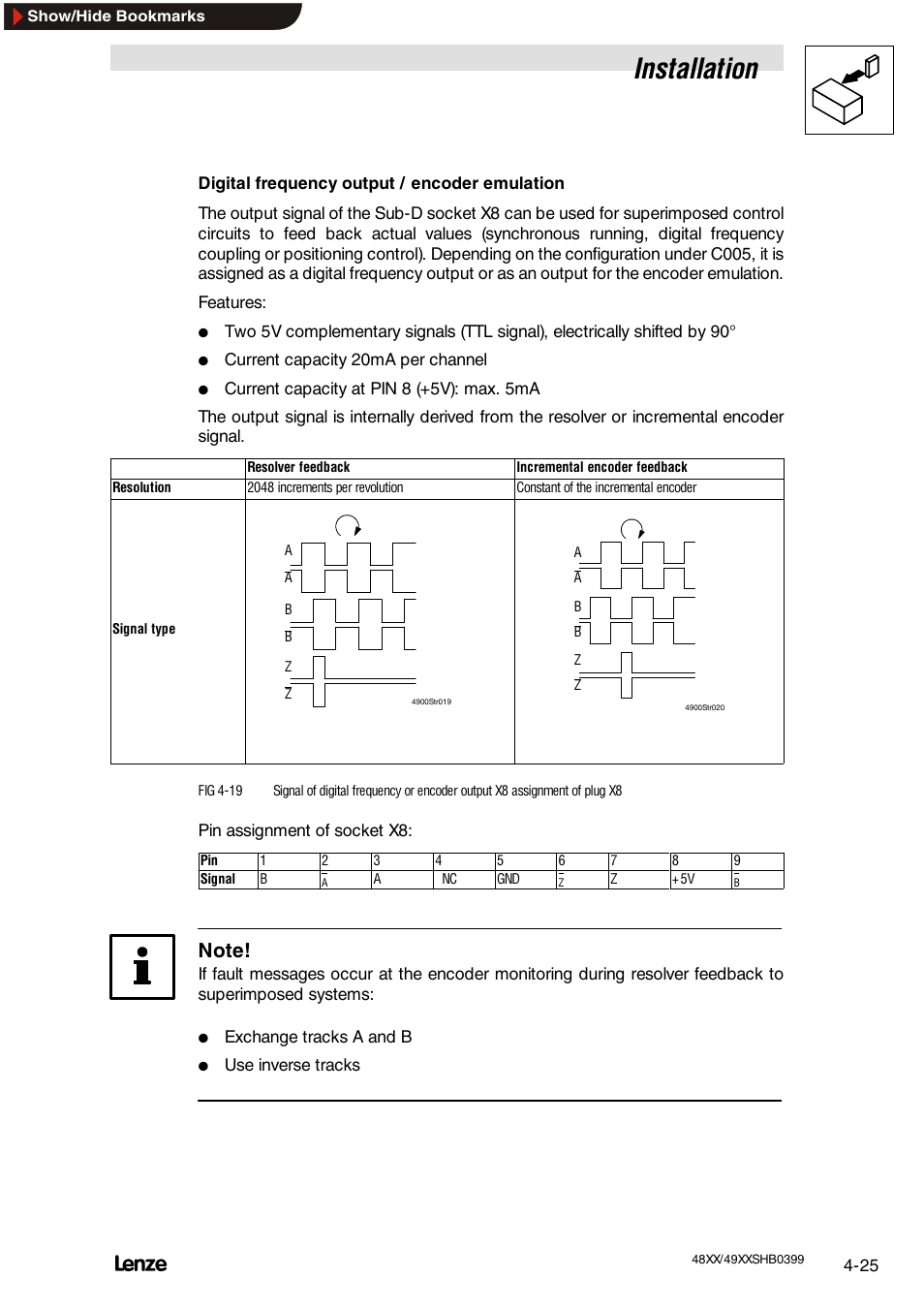 Installation | Lenze EDS4900U-REG User Manual | Page 63 / 342