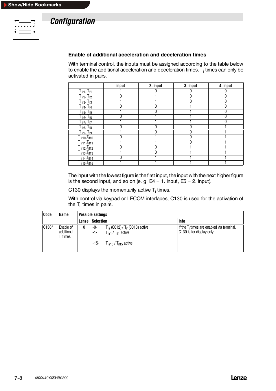 Configuration | Lenze EDS4900U-REG User Manual | Page 99 / 342