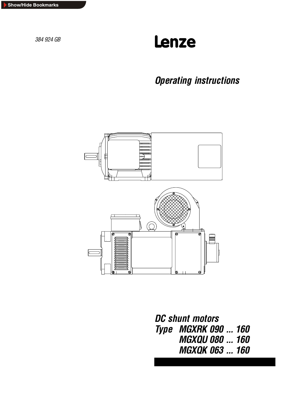 Lenze MGXQK DC motors User Manual | 24 pages