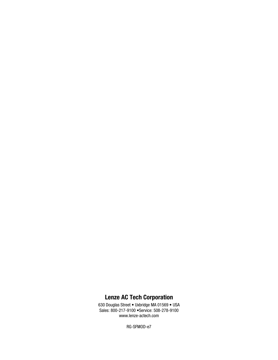 Lenze ac tech corporation | Lenze SCF Series Drives Modbus Communications User Manual | Page 32 / 32