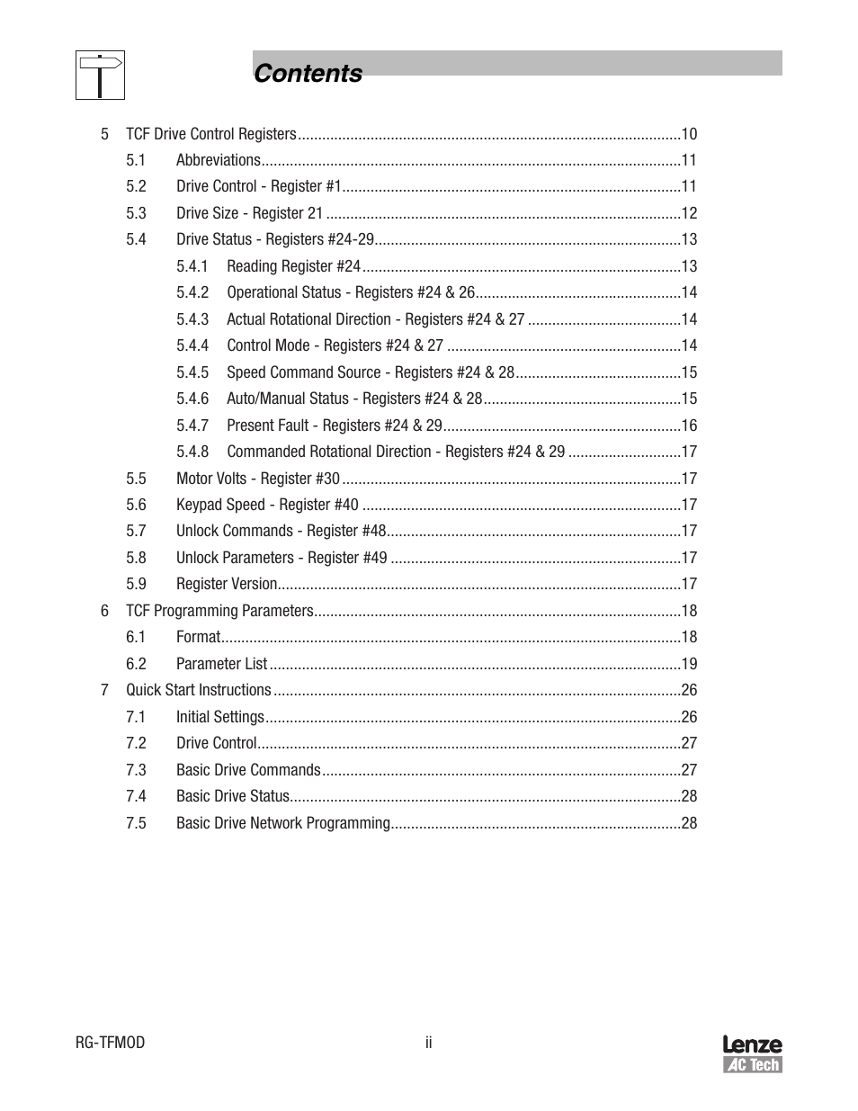Lenze TCF Series Drives Modbus Communications User Manual | Page 4 / 33
