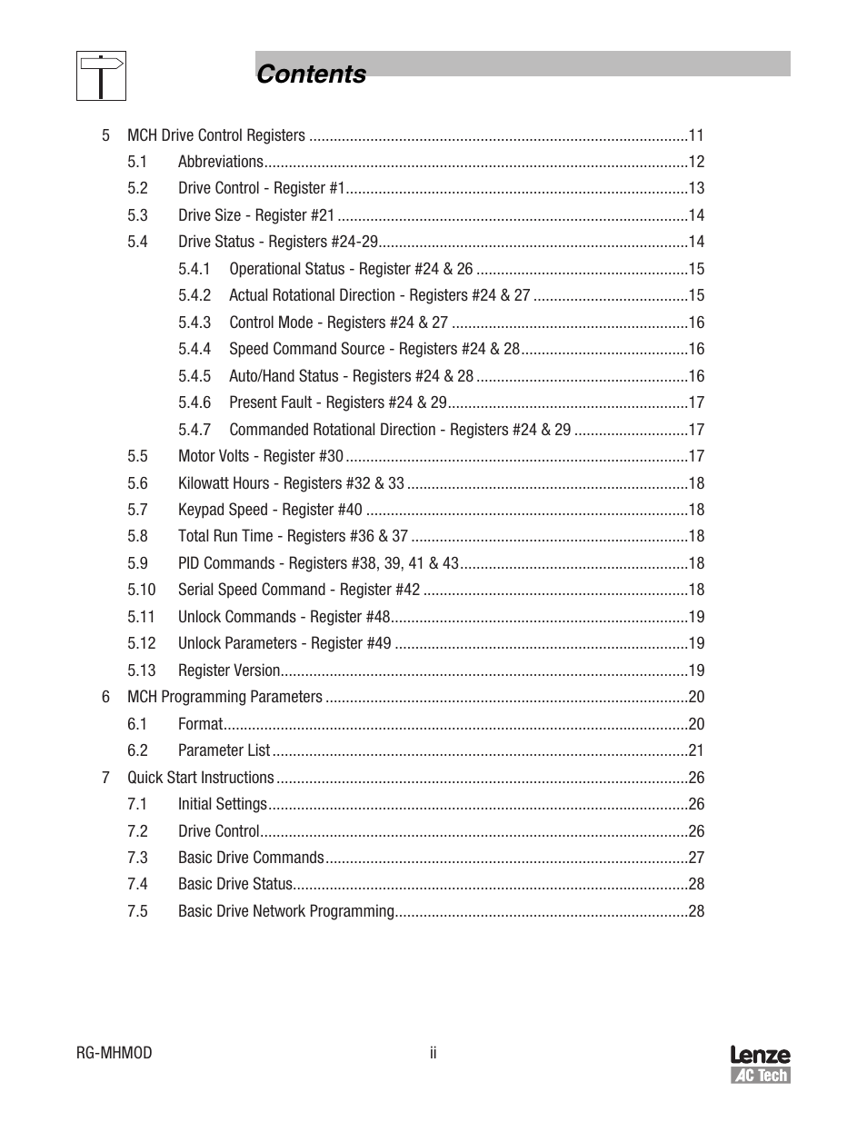 Lenze MCH Series Drives Modbus Communications User Manual | Page 4 / 33