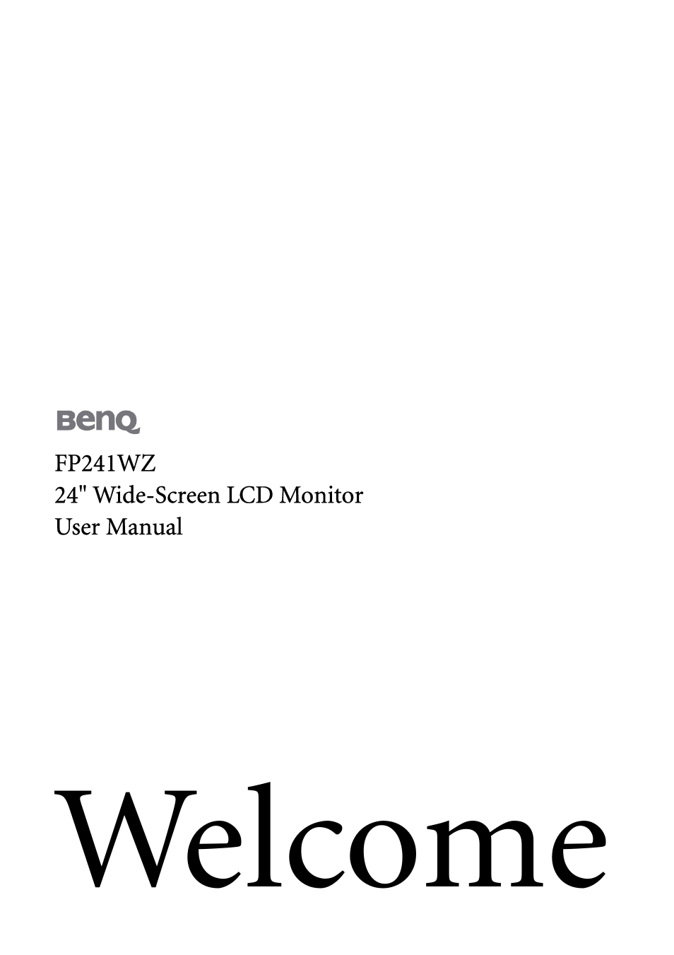 BenQ FP241WZ User Manual | 47 pages