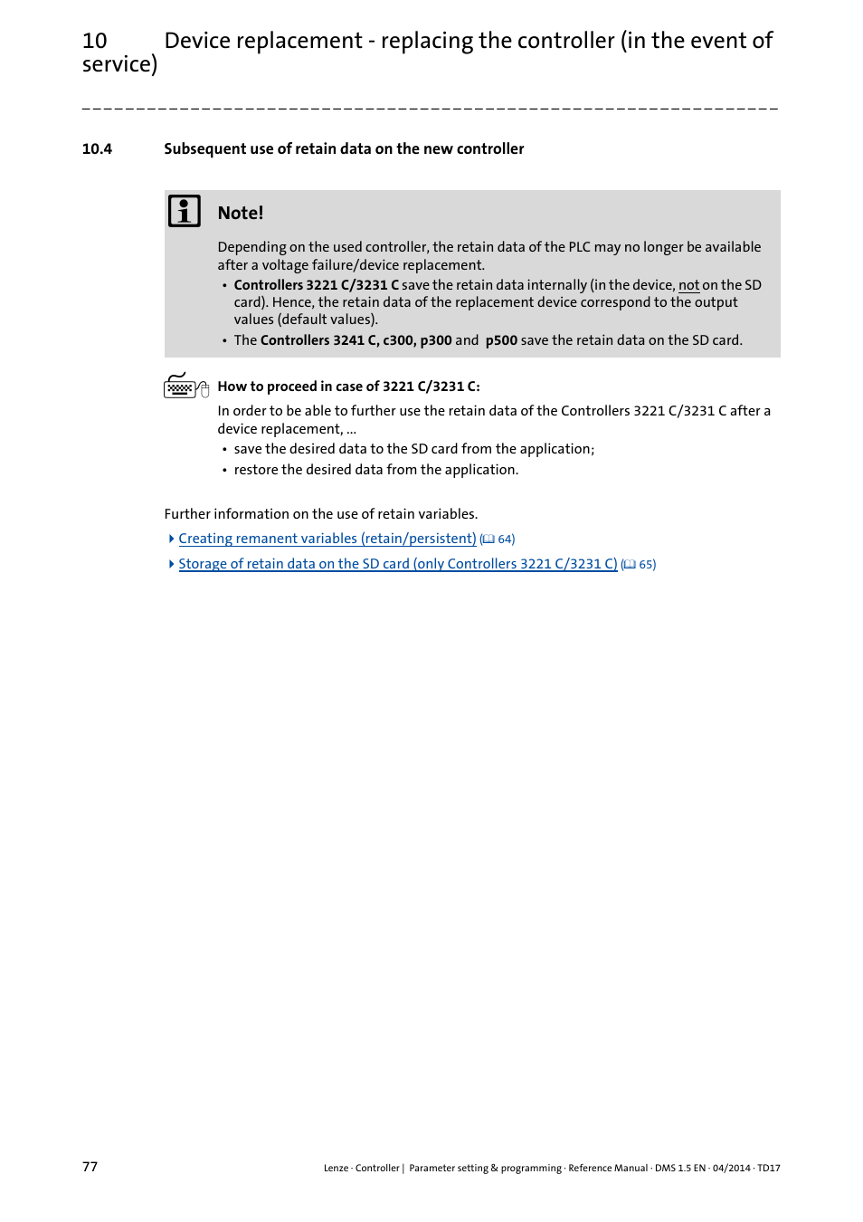 Lenze c300 User Manual | Page 77 / 195