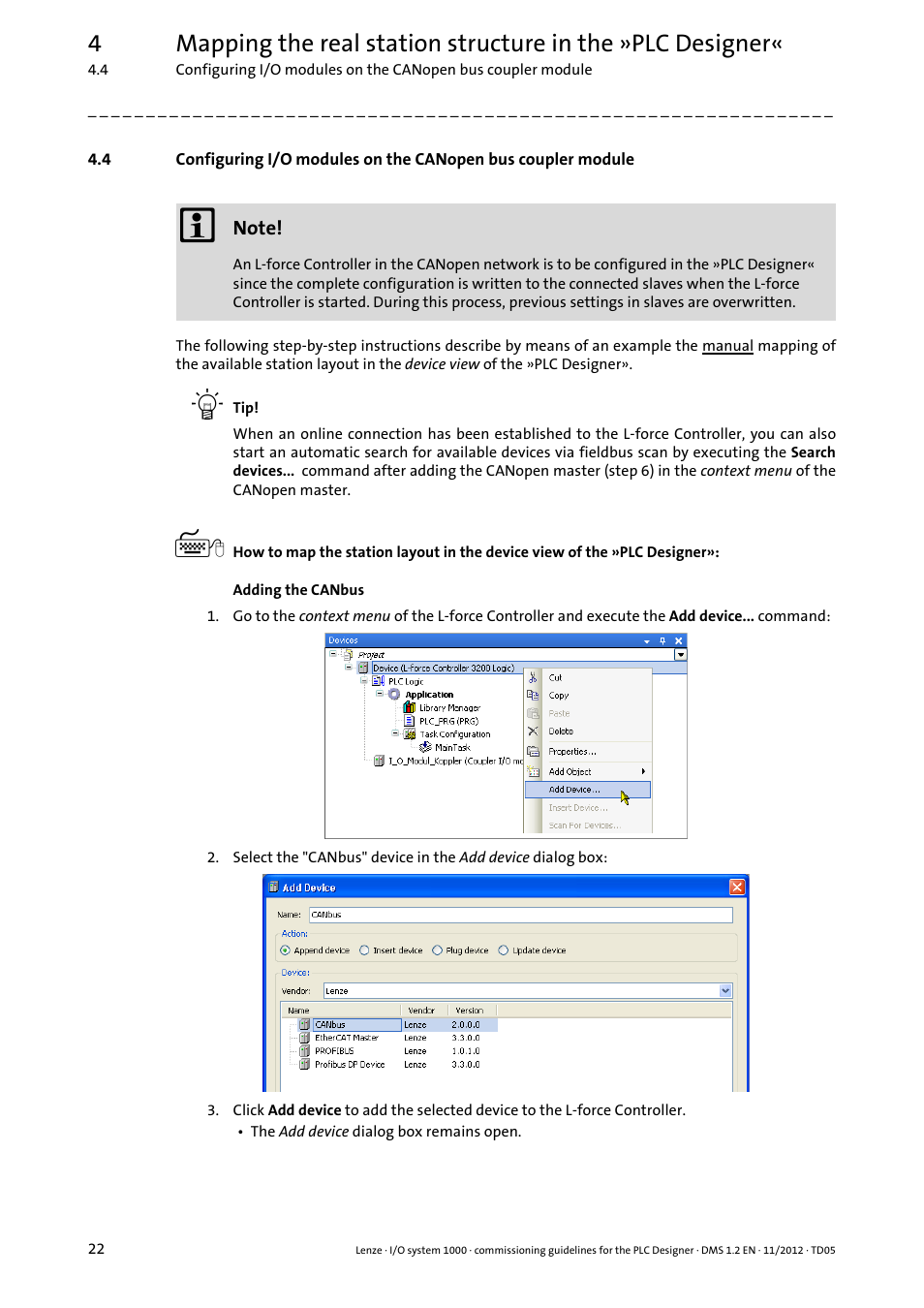 Lenze I/O system 1000 User Manual | Page 22 / 44