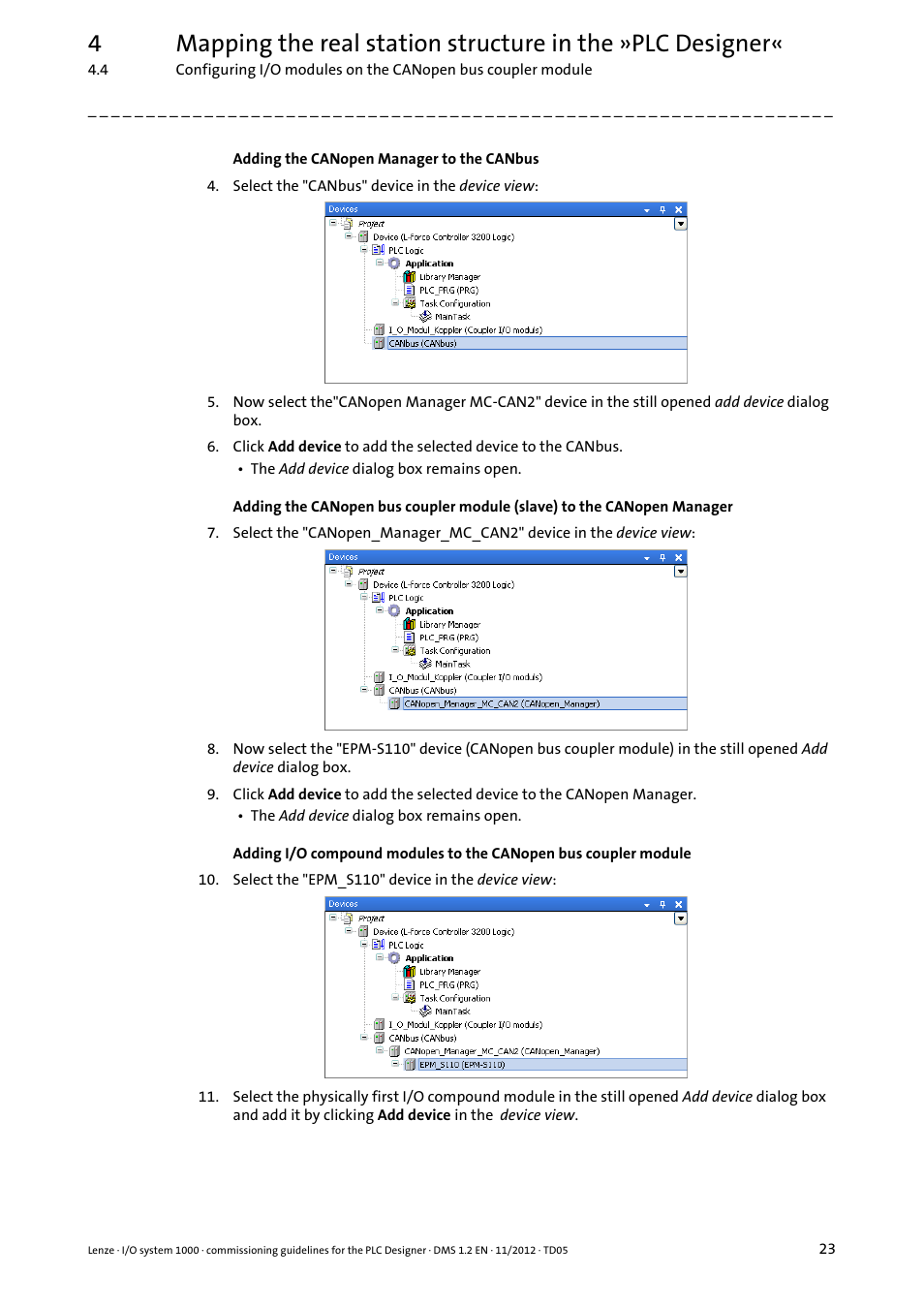 Lenze I/O system 1000 User Manual | Page 23 / 44