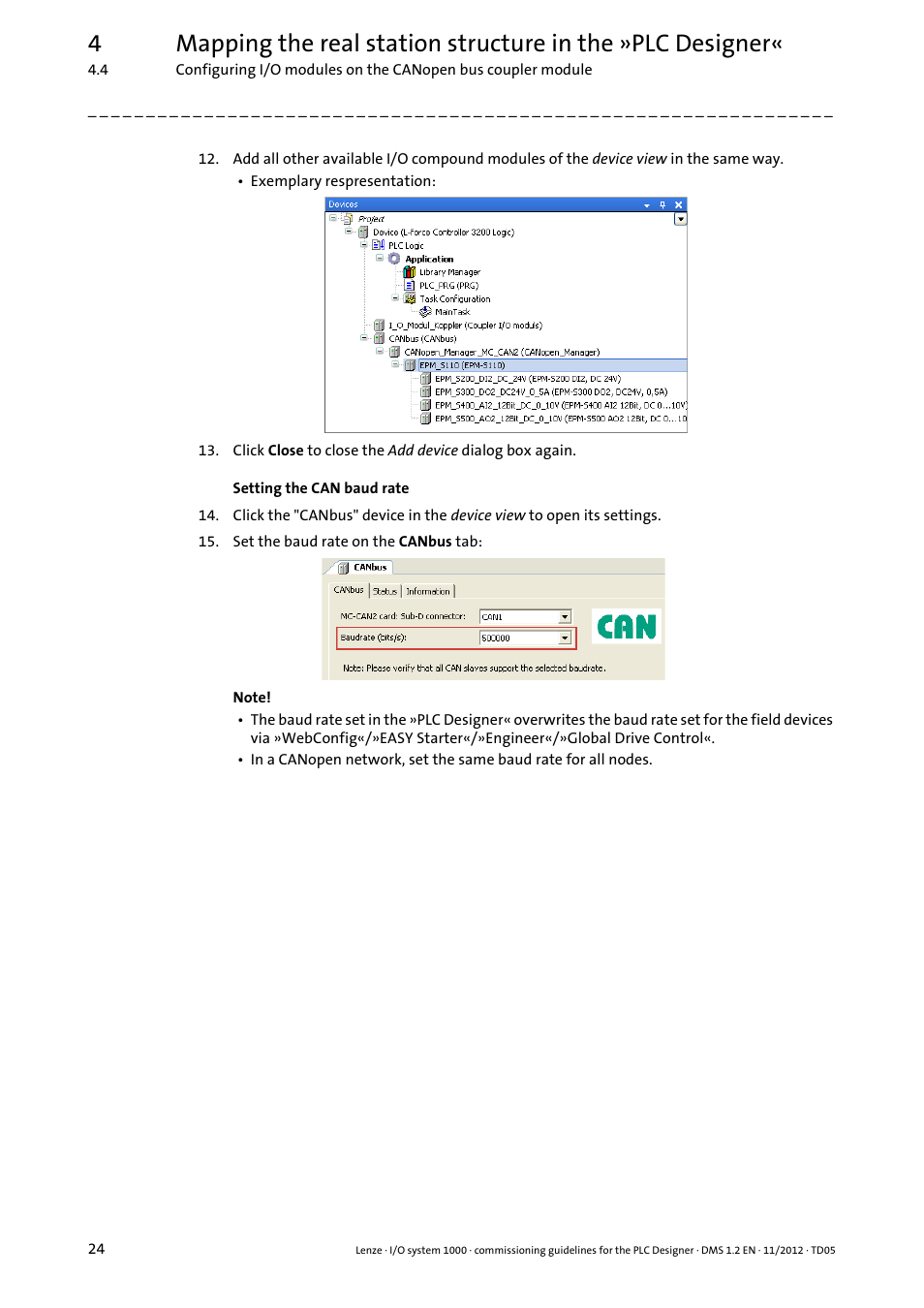 Lenze I/O system 1000 User Manual | Page 24 / 44