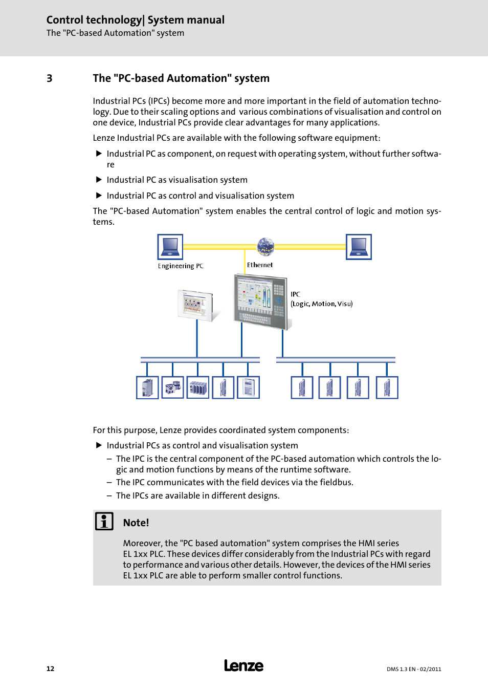 3 the "pc-based automation" system, The "pc-based automation" system | Lenze PC-based automation User Manual | Page 12 / 60