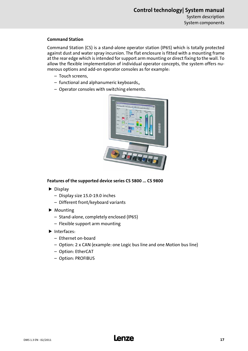 Command station | Lenze PC-based automation User Manual | Page 17 / 60