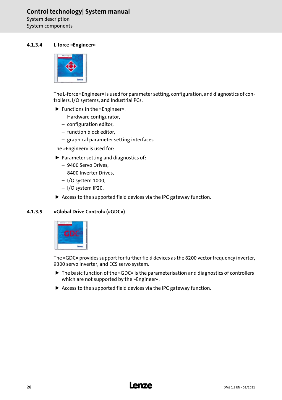 4 l-force »engineer, 5 »global drive control« (»gdc«), L-force »engineer | Global drive control« (»gdc«), Control technology| system manual | Lenze PC-based automation User Manual | Page 28 / 60