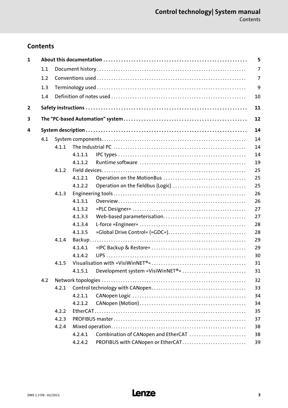 Lenze PC-based automation User Manual | Page 3 / 60