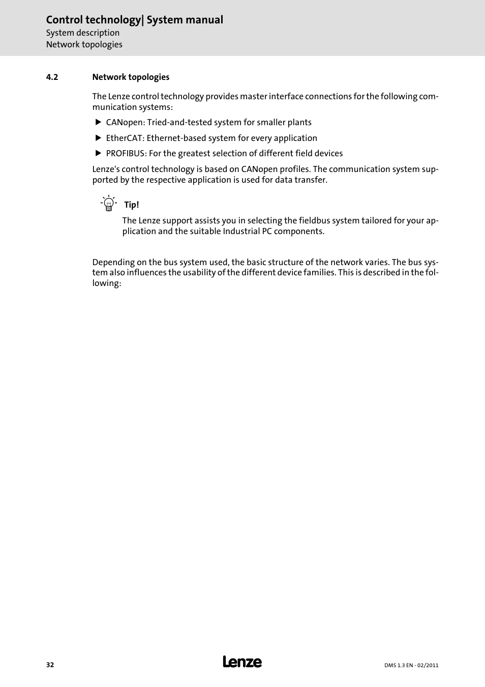 2 network topologies | Lenze PC-based automation User Manual | Page 32 / 60