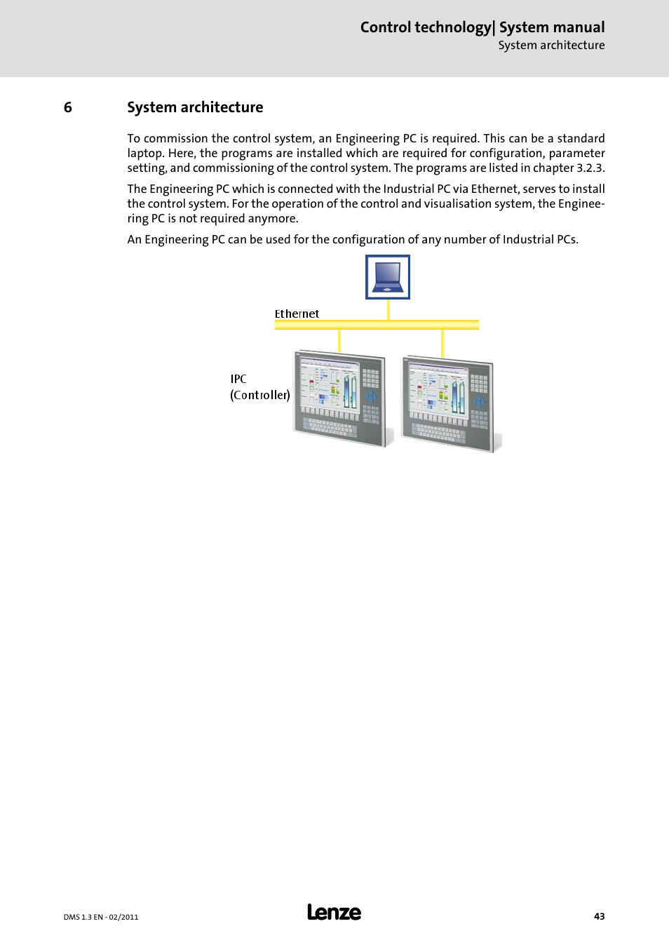 6 system architecture, System architecture | Lenze PC-based automation User Manual | Page 43 / 60