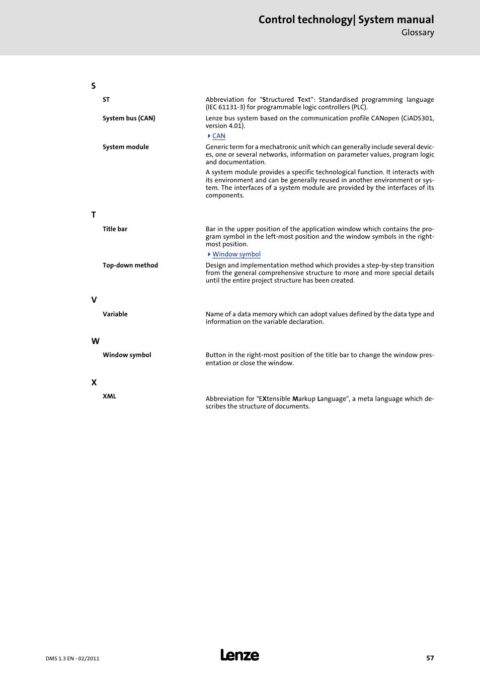 Control technology| system manual | Lenze PC-based automation User Manual | Page 57 / 60