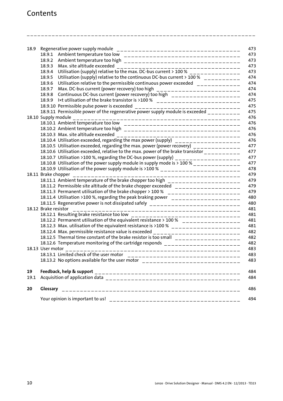 Lenze DSD User Manual | Page 10 / 496