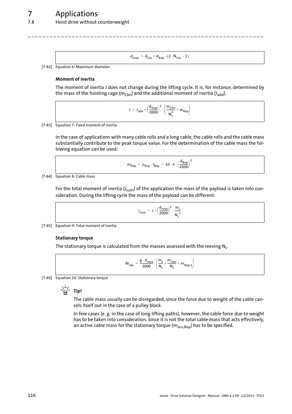 7applications | Lenze DSD User Manual | Page 116 / 496