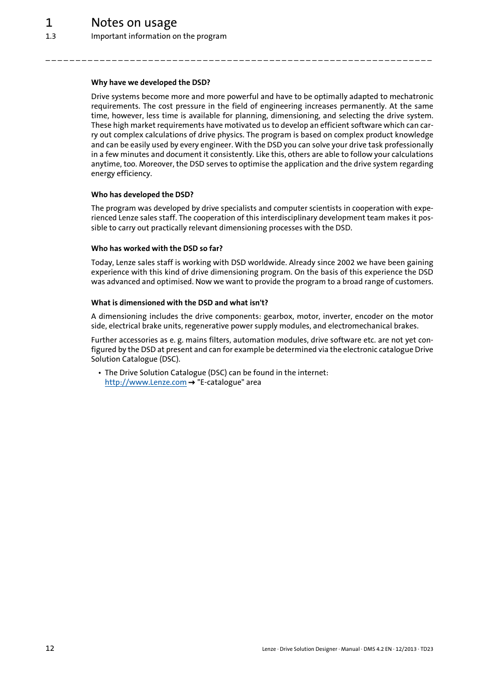 Lenze DSD User Manual | Page 12 / 496