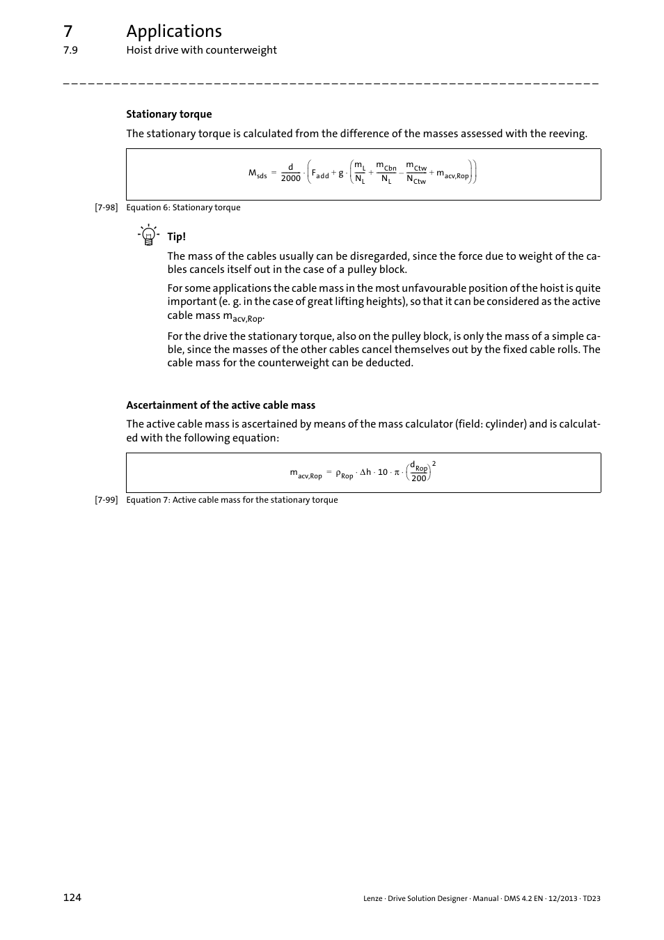 7applications | Lenze DSD User Manual | Page 124 / 496
