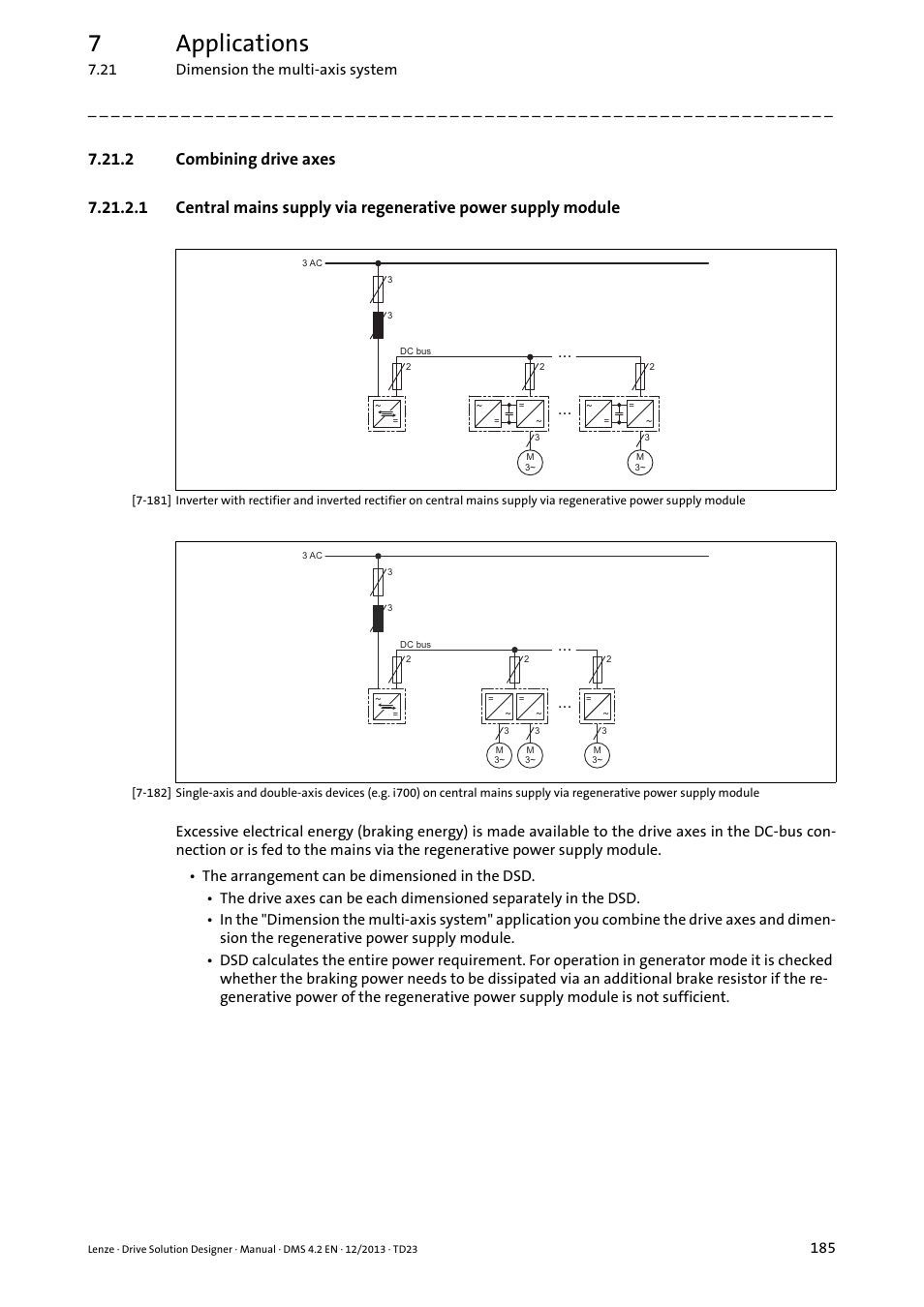2 combining drive axes, 7applications | Lenze DSD User Manual | Page 185 / 496