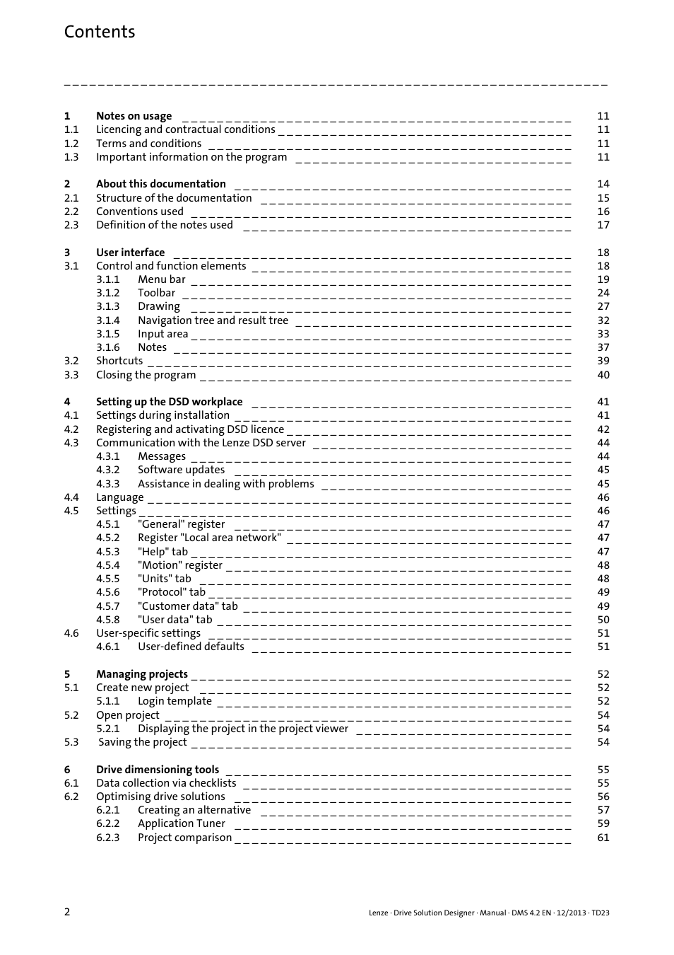 Lenze DSD User Manual | Page 2 / 496
