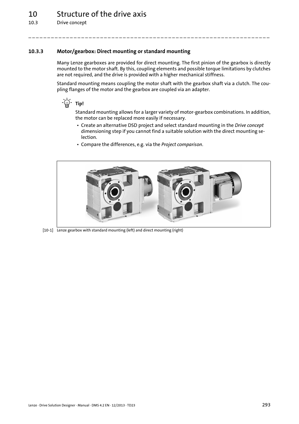 10 structure of the drive axis | Lenze DSD User Manual | Page 293 / 496