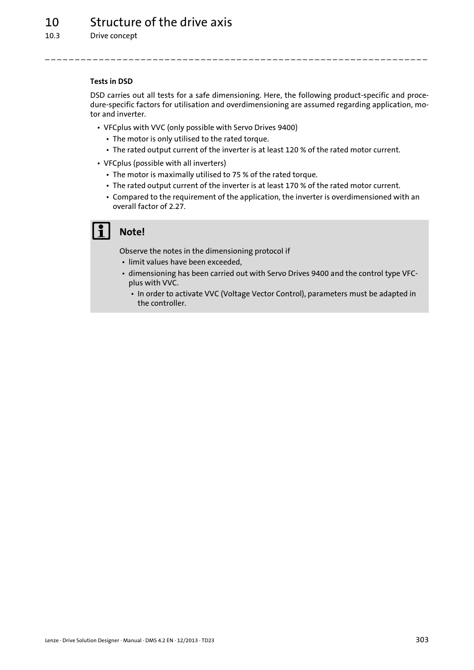 10 structure of the drive axis | Lenze DSD User Manual | Page 303 / 496