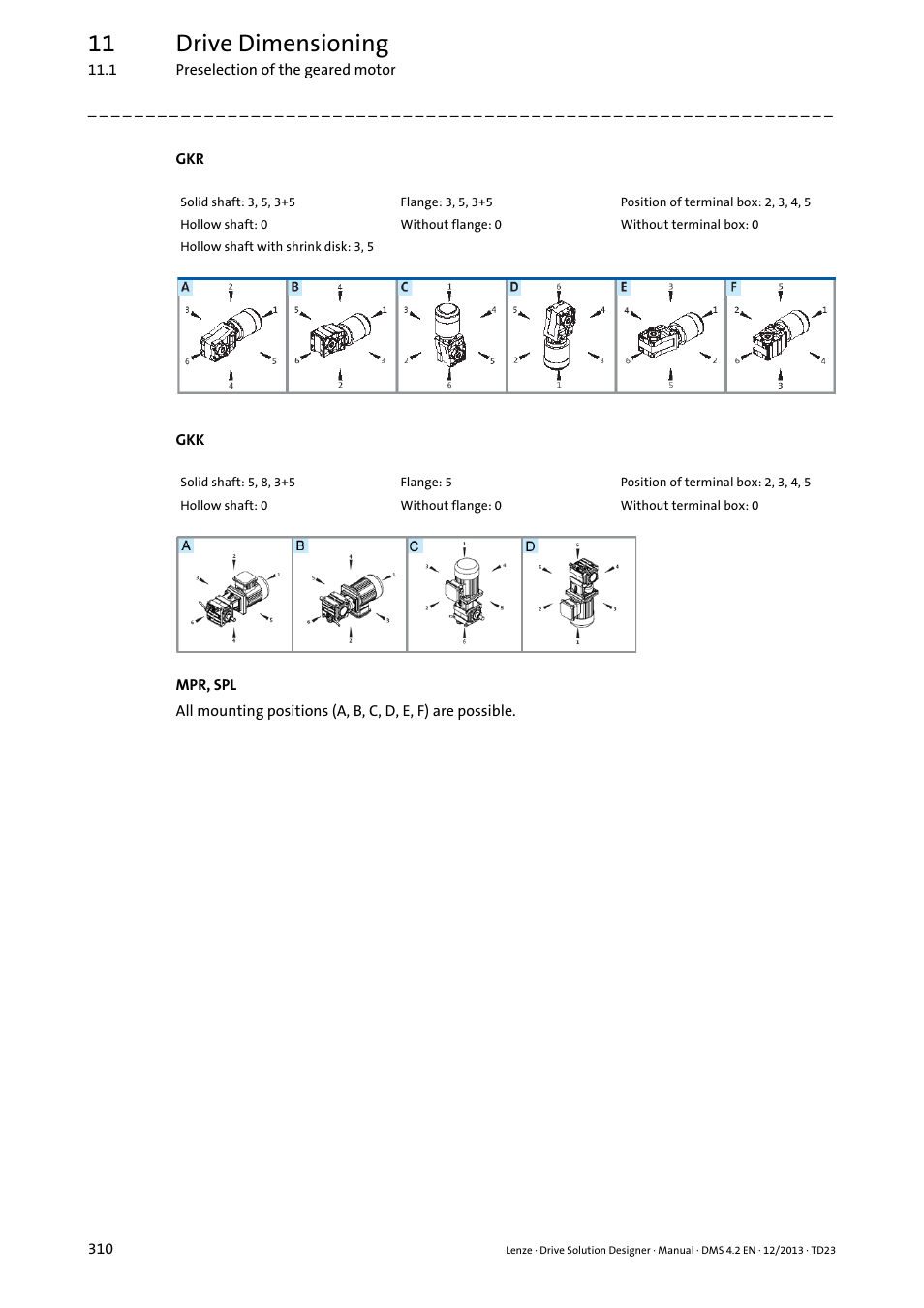 11 drive dimensioning | Lenze DSD User Manual | Page 310 / 496