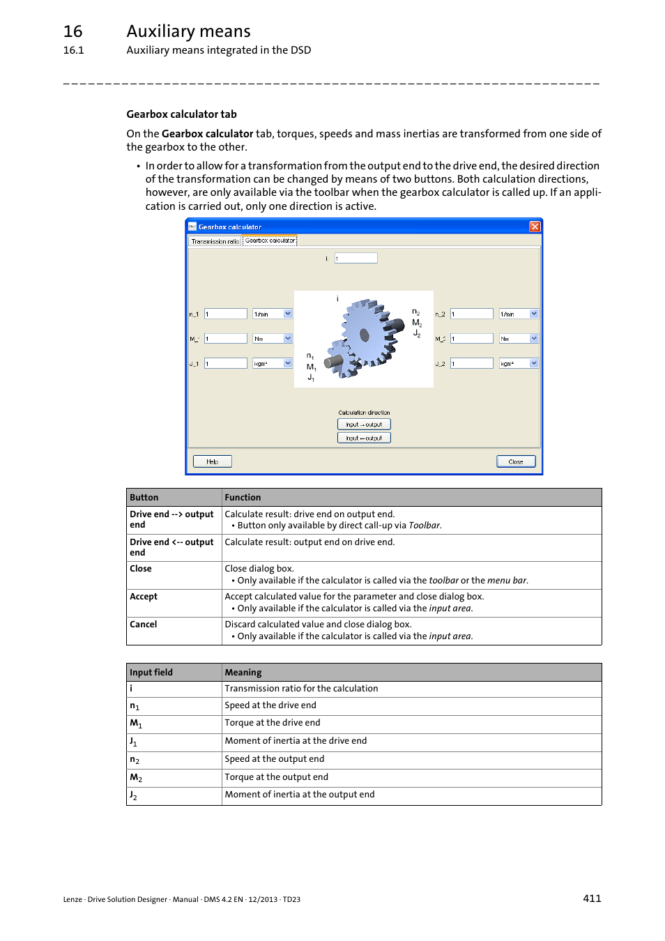16 auxiliary means | Lenze DSD User Manual | Page 411 / 496