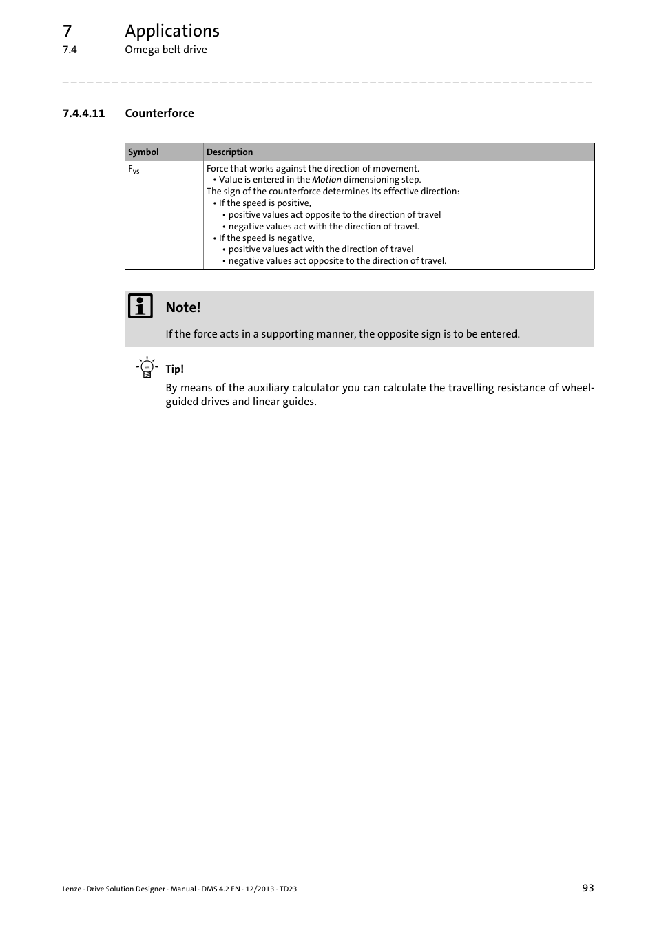 11 counterforce, 7applications | Lenze DSD User Manual | Page 93 / 496