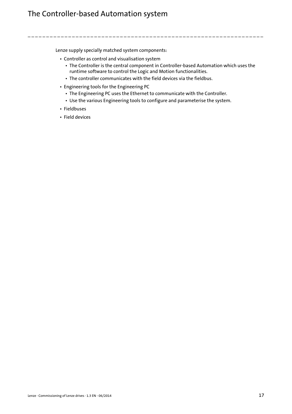 The controller-based automation system | Lenze PLC Designer R3-x User Manual | Page 17 / 159