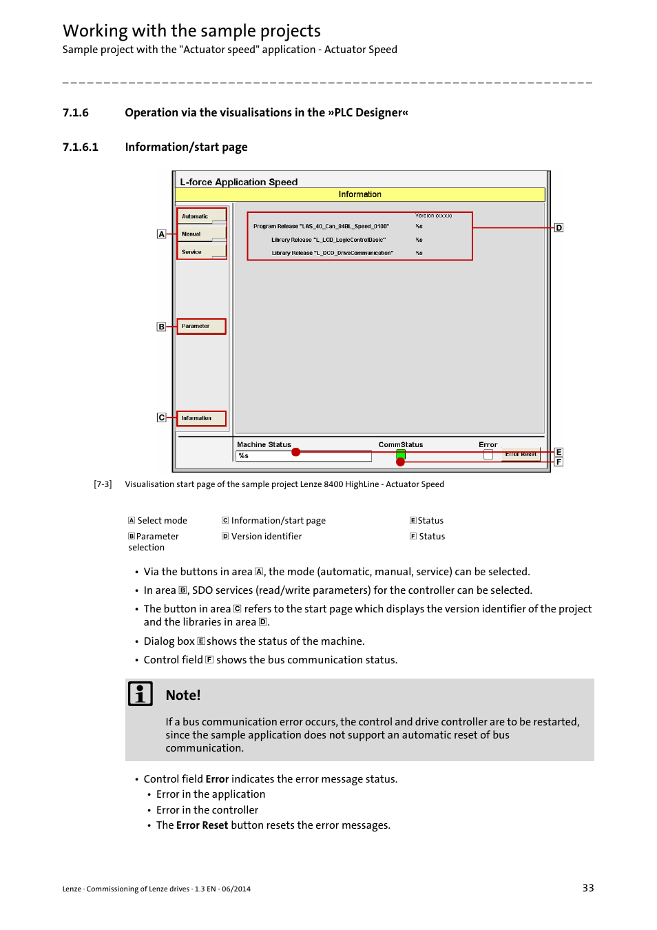 Working with the sample projects | Lenze PLC Designer R3-x User Manual | Page 33 / 159