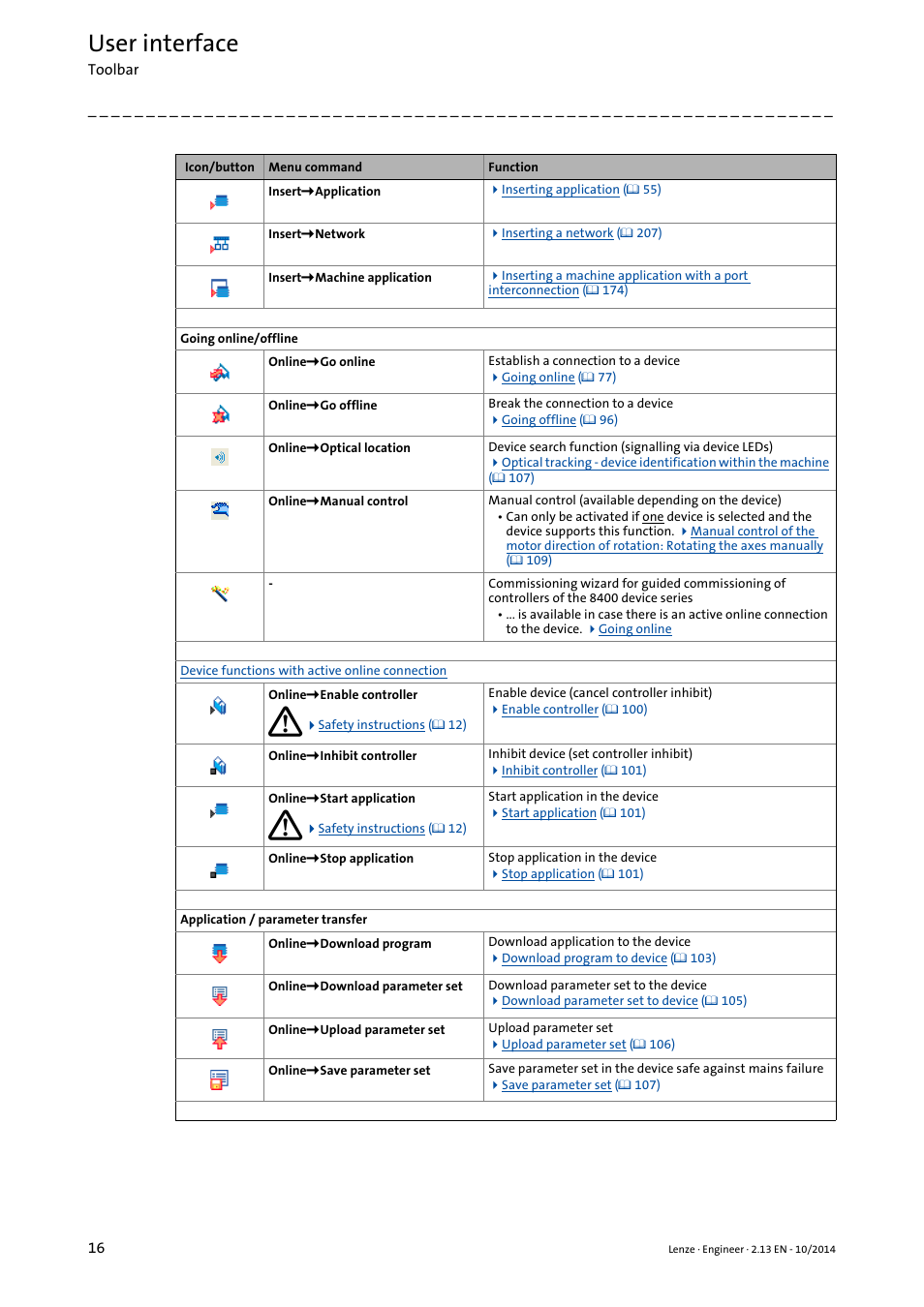 User interface | Lenze Engineer v2.21 User Manual | Page 16 / 312