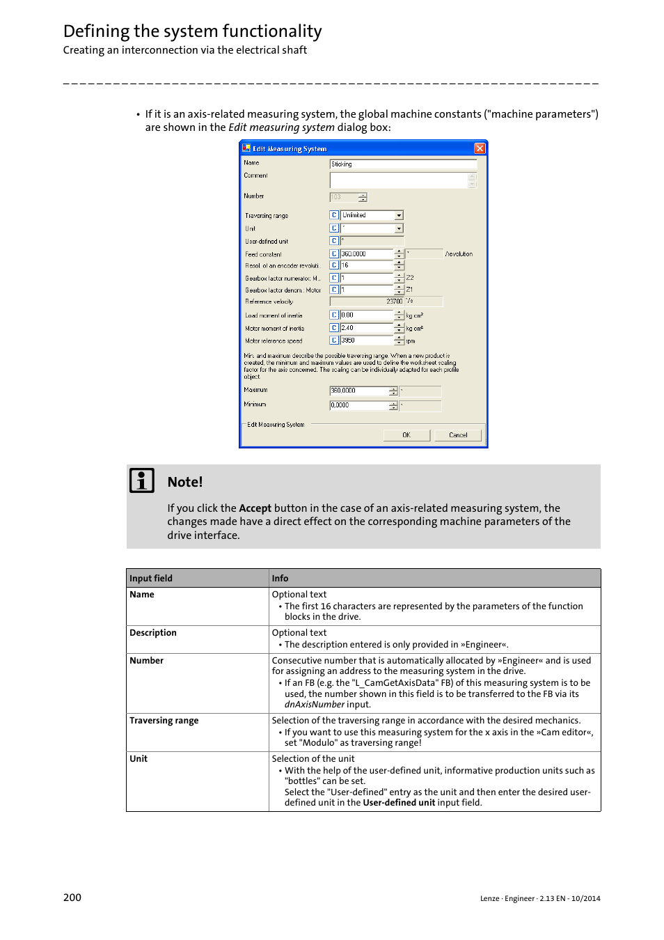 Defining the system functionality | Lenze Engineer v2.21 User Manual | Page 200 / 312