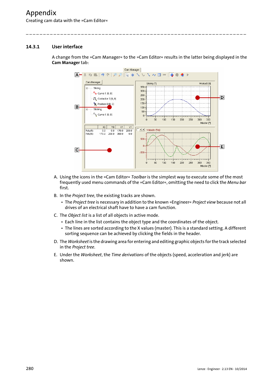 1 user interface, Appendix | Lenze Engineer v2.21 User Manual | Page 280 / 312